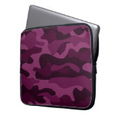 Tyrian Lila Monocolor Camouflage Laptopschutzhülle (Vorderseite Links)