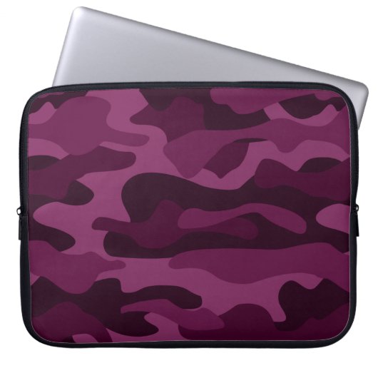 Tyrian Lila Monocolor Camouflage Laptopschutzhülle (Vorderseite)