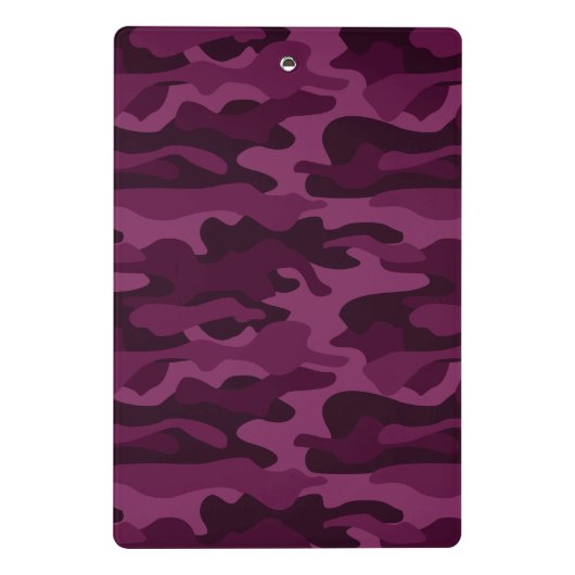 Tyrian Lila Monocolor Camouflage Mini Klemmbrett (Rückseite)