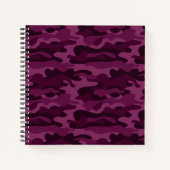 Tyrian Lila Monocolor Camouflage Notizblock (Vorderseite)