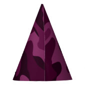 Tyrian Lila Monocolor Camouflage Partyhütchen (Rückseite)