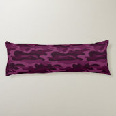 Tyrian Lila Monocolor Camouflage Seitenschläferkissen (Rückseite)