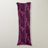 Tyrian Lila Monocolor Camouflage Seitenschläferkissen (Vorderseite Vertikal)