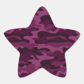 Tyrian Lila Monocolor Camouflage Stern-Aufkleber (Vorderseite)