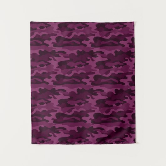 Tyrian Lila Monocolor Camouflage Wandteppich (Vorderseite)