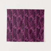 Tyrian Lila Monocolor Camouflage Wandteppich (Vorderseite (Horizontal))