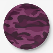 Tyrianische Lila Monocolor-Camouflage Pappteller (Vorderseite)