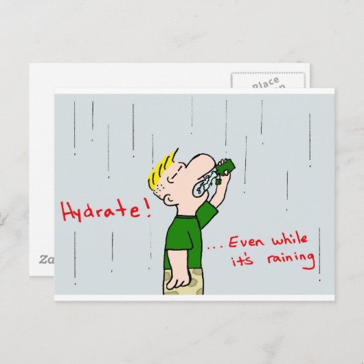 Tyrmay marine corhydrat während regnen postkarte (Vorne/Hinten)