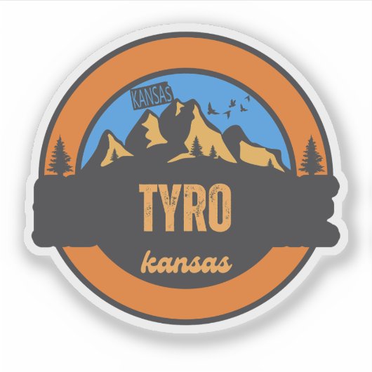 Tyro, Kansas Aufkleber (Vorderseite)
