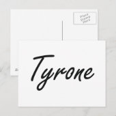 Tyrone Artistic Name Design Postkarte (Vorne/Hinten)