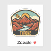Tyrone, Georgien Aufkleber (Blatt)