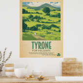 Tyrone Irland, Retro Irish Travel Advert Poster (Küche)