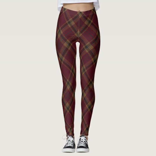 Tyrone Landkreis Raute Tartan Kariertes Muster Leggings (Vorderseite)