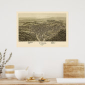 Tyrone, PA Panorama Karte - 1895 Poster (Küche)