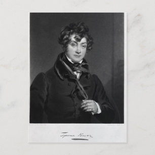 Tyrone Power, eingraviert von James Sands, c.1833 Postkarte