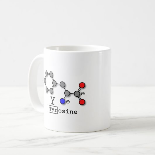 Tyrosin-Aminosäure-Tasse Kaffeetasse (Vorderseite Links)