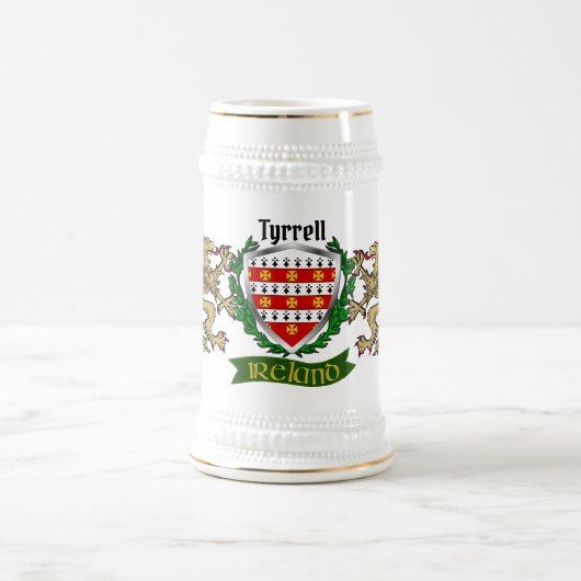 Tyrrell/Terrell Irish Shield Bierglas (Mittel)