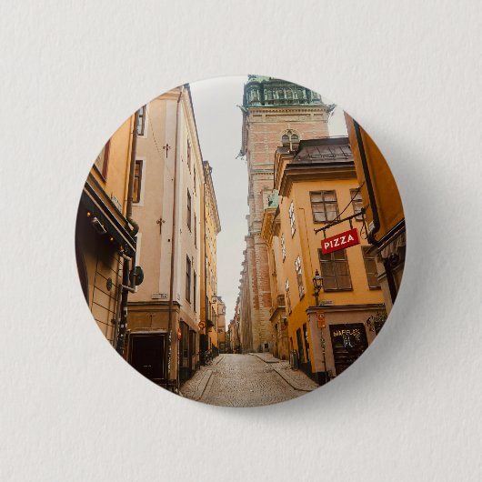 Tyska Brinken, Gamla Stan, Old Town, Stockholm Button (Vorderseite)