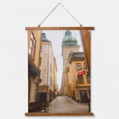 Tyska Brinken, Gamla Stan, Old Town, Stockholm Wandteppich Mit Holzrahmen (Vorderseite)