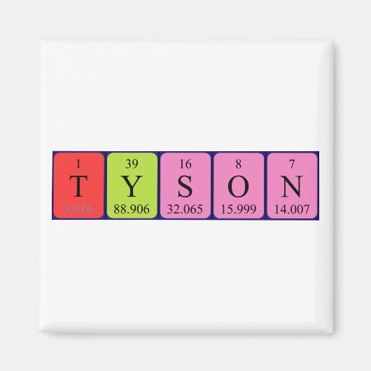 Tyson Periodenmagnetmagnet Magnet (Vorne)