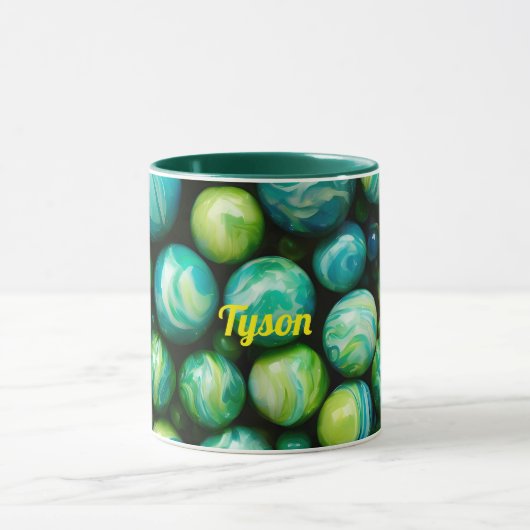 TYSON ~ Tasse personalisiert ~ Grüne Murmeltiere ~ (Zentrum)