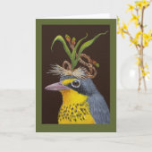 Tyson the Canada Warbler Grußkarte Karte (Gelbe Blume)