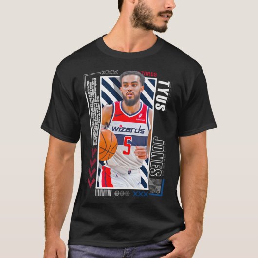 Tyus Jones Papierposter Version 10 T-Shirt (Vorderseite)