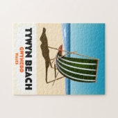 Tywyn beach Gwynedd Wales beach poster Puzzle (Horizontal)