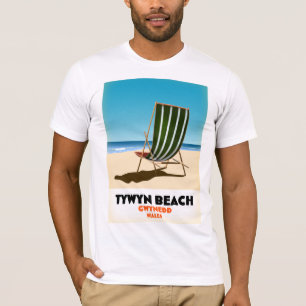 Tywyn beach Gwynedd Wales beach poster T-Shirt