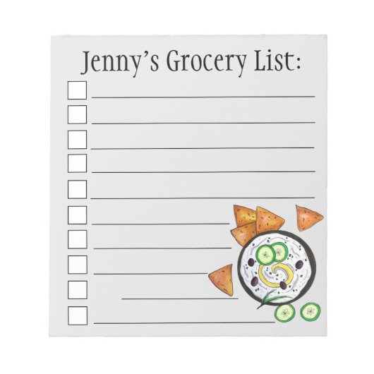 Tzatziki Griechisch Meze Dip Mittelmeer Food Griec Notizblock (Vorderseite)