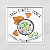 Tzatziki Griechisch Meze Dip Mittelmeer Food Griec Quadratische Visitenkarte (Vorderseite)