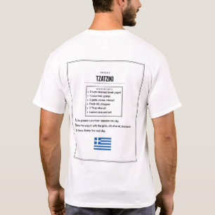 Tzatziki-Rezept-T-Shirt Griechisches Joghurt-Dip T-Shirt