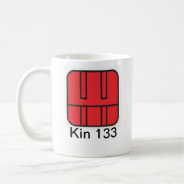 Tzolkin Caminhante do Ceu Vermelho Kin 133 Kaffeetasse