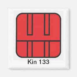 Tzolkin Caminhante do Ceu Vermelho Kin 133 Magnet