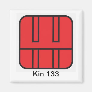 Tzolkin Caminhante do Ceu Vermelho Kin 133 Magnet