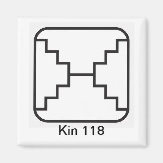 Tzolkin Espelho Branco Kin 118 Magnet