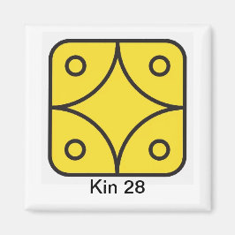 Tzolkin Estrela Amarela Kin 28 Magnet