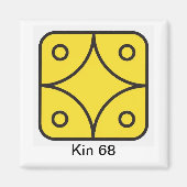 Tzolkin Estrela Amarela Kin 68 Magnet (Vorne)