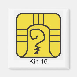 Tzolkin Guerreiro Amarelo Kin 16 Magnet