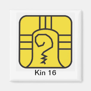 Tzolkin Guerreiro Amarelo Kin 16 Magnet
