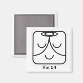 Tzolkin Mago Branco Kin 54 Magnet (Vorderseite/Rückseite)