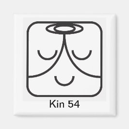 Tzolkin Mago Branco Kin 54 Magnet