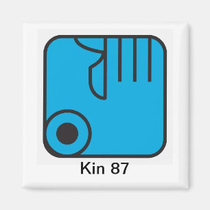 Tzolkin Mao Azul Kin 87 Magnet