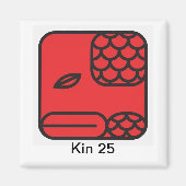 Tzolkin Serpente Vermelha Kin 25 Magnet (Vorne)