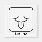 Tzolkin Vento Branco Kin 142 Magnet (Vorne)