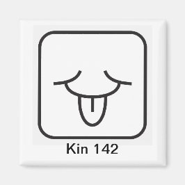 Tzolkin Vento Branco Kin 142 Magnet