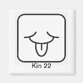 Tzolkin Vento Branco Kin 22 Magnet (Vorne)