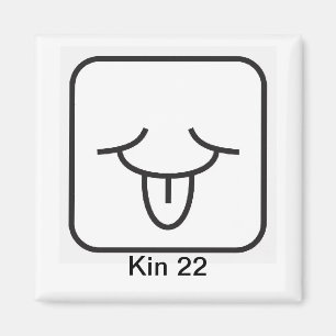 Tzolkin Vento Branco Kin 22 Magnet