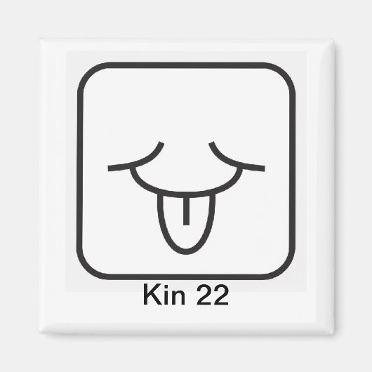 Tzolkin Vento Branco Kin 22 Magnet (Vorne)