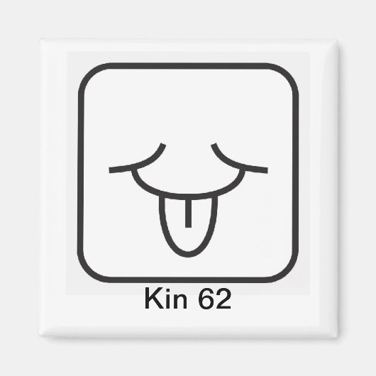 Tzolkin Vento Branco Kin 62 Magnet (Vorne)